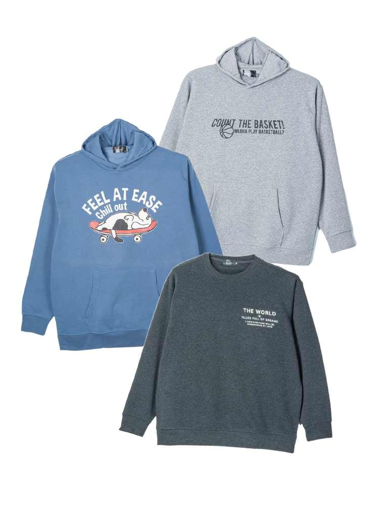 パーカー・トレーナー3点7,700円