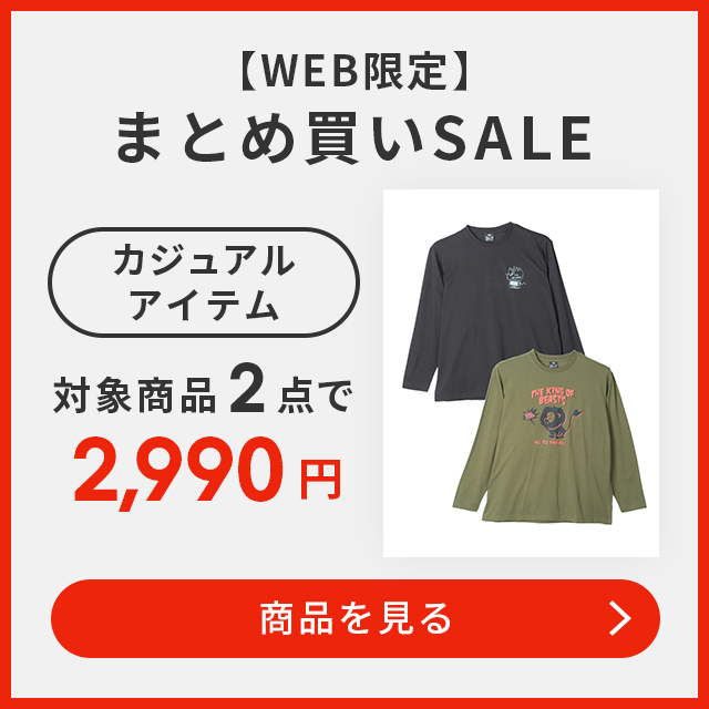 カジュアルアイテム2点2,990円