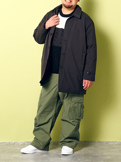 コートのサイズや丈の長さに注目