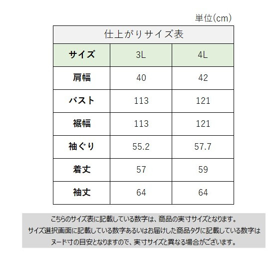 サイズチャート