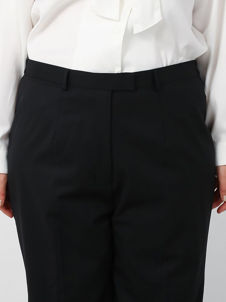 黒無地スーツ パンツ 大きいサイズ レディース | フォーエル公式通販
