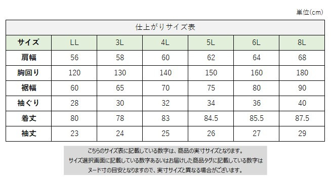 サイズチャート
