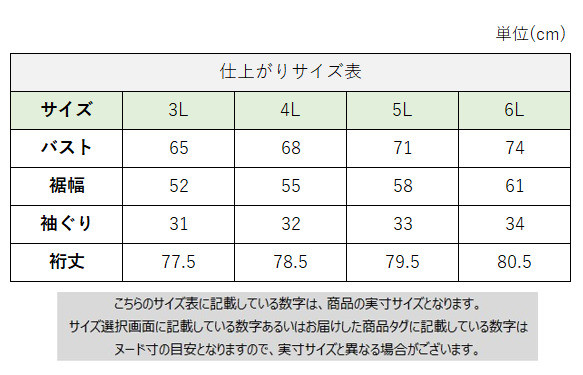 サイズチャート