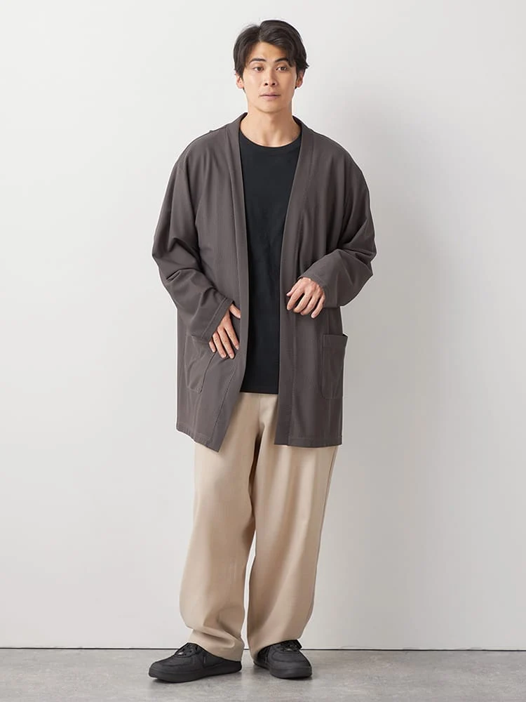 C．グレー 【TSC】テックニットイージーカーディガン | フォーエル