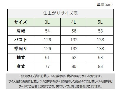 サイズチャート