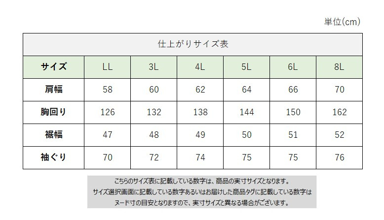 サイズチャート