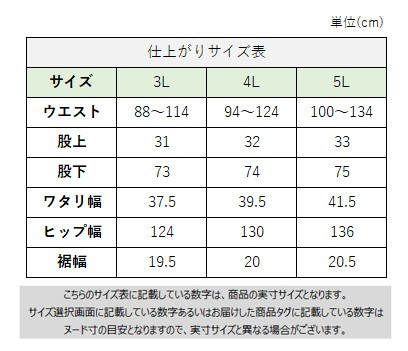 サイズチャート