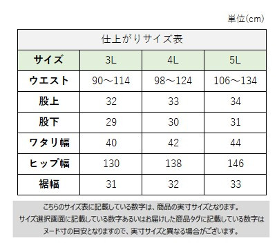 サイズチャート