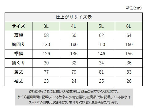 サイズチャート
