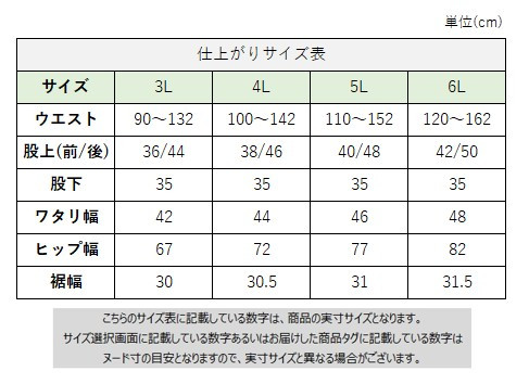 サイズチャート