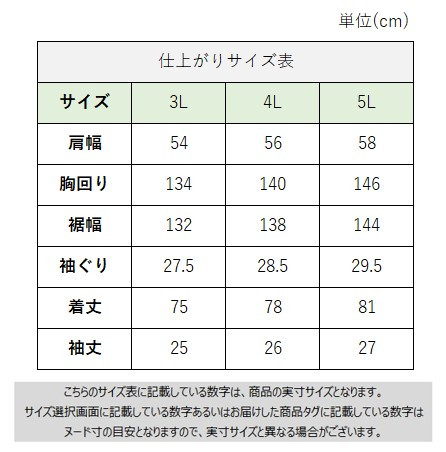 サイズチャート