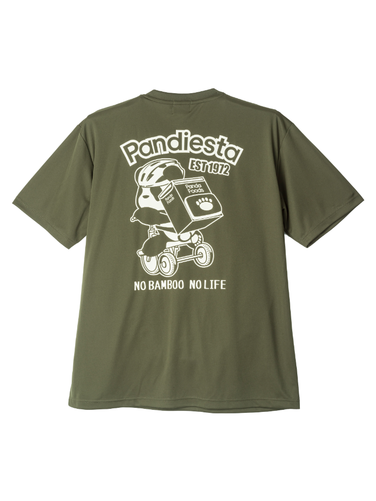 ブラック 【PANDIESTA JAPAN】三輪車パンダDRYメッシュTシャツ