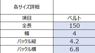 サイズチャート