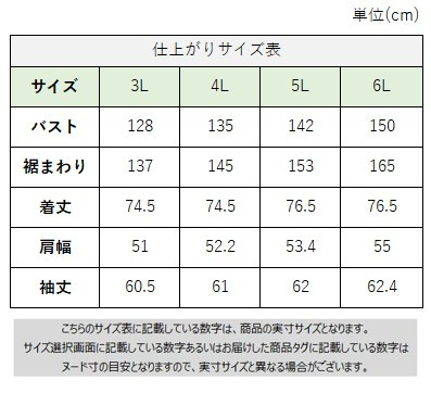 サイズチャート