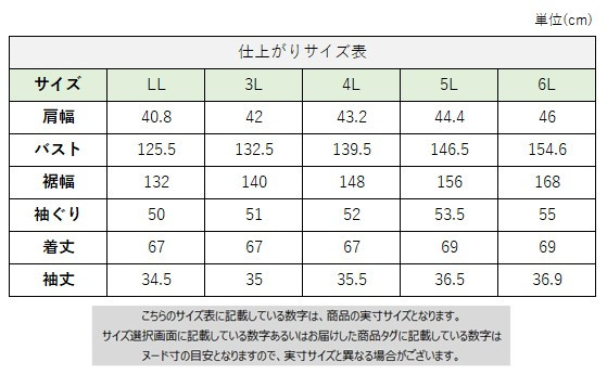 サイズチャート