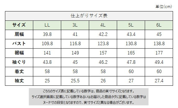 サイズチャート