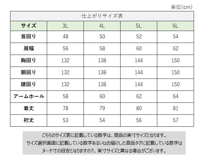 サイズチャート
