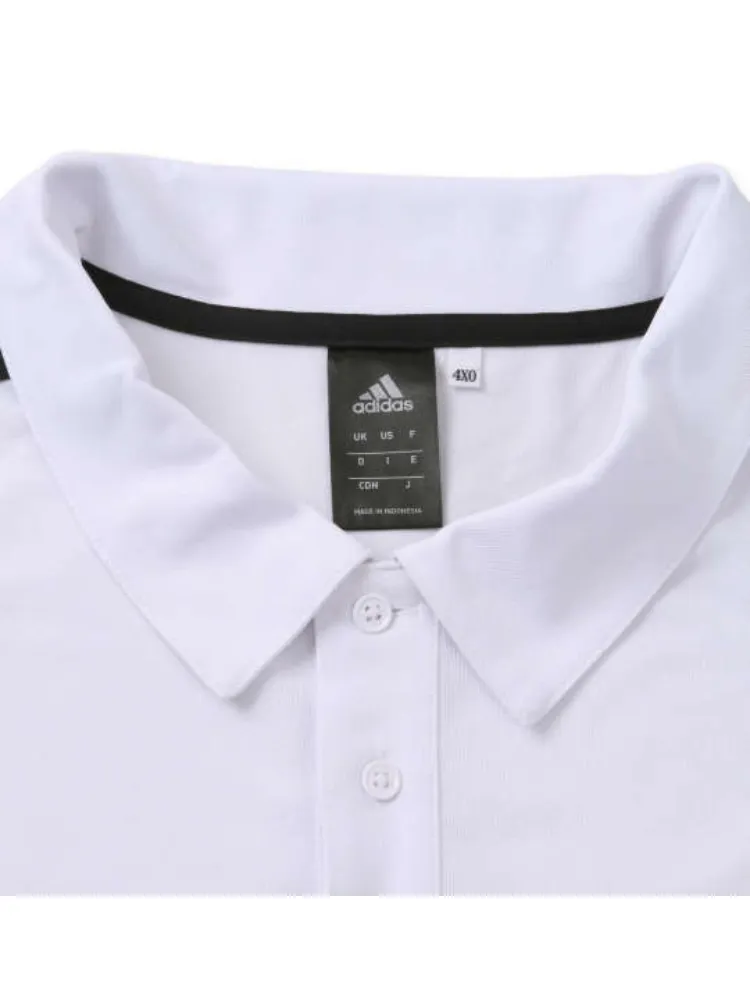 adidas ブラック ポロシャツ 半袖 アディダス エッセンシャルズ プラス ルーズフィット スモールロゴ