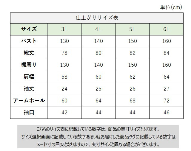 サイズチャート