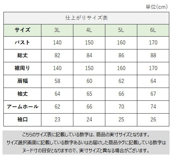 サイズチャート