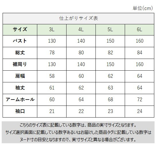 サイズチャート