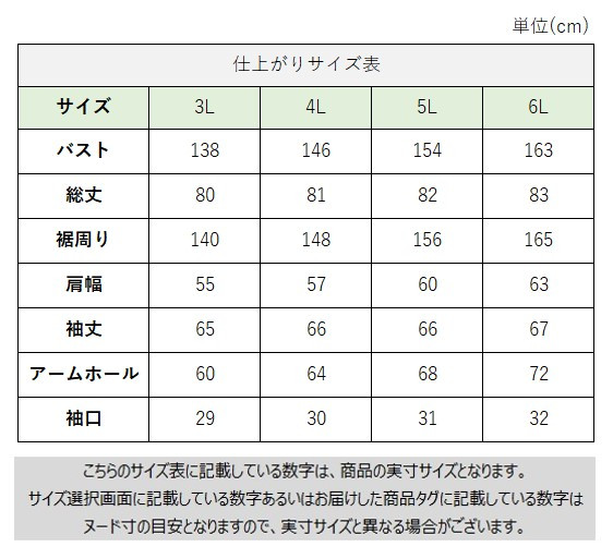 サイズチャート