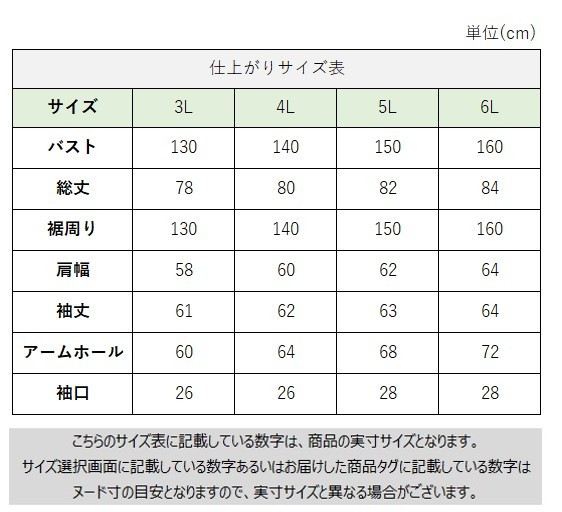 サイズチャート