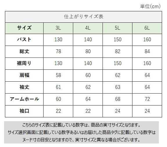 サイズチャート