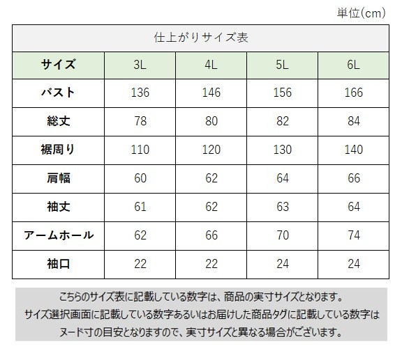 サイズチャート