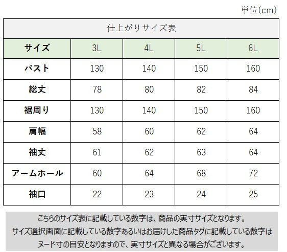 サイズチャート