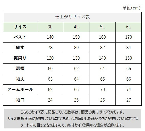 サイズチャート