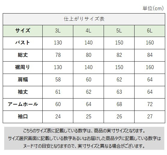 サイズチャート