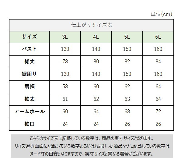 サイズチャート