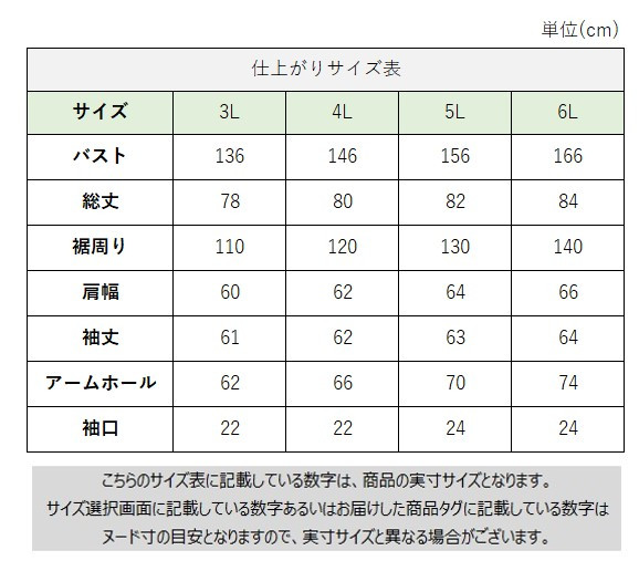 サイズチャート