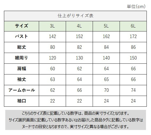 サイズチャート