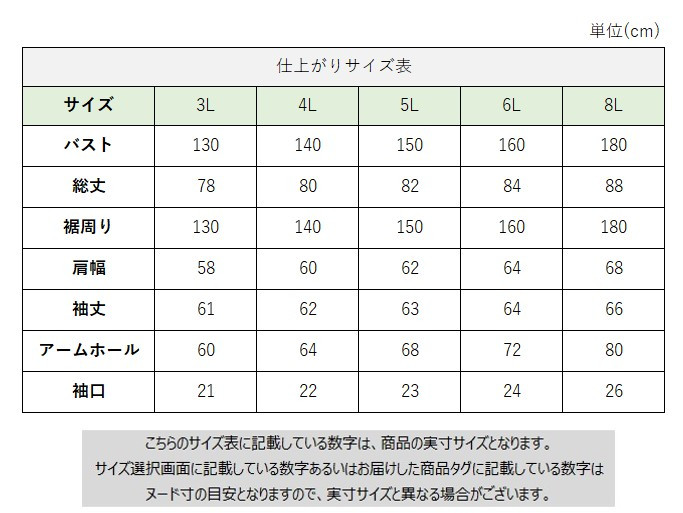 サイズチャート