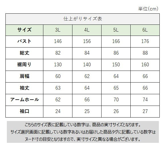 サイズチャート
