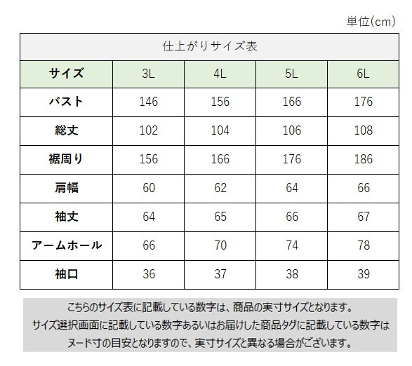 サイズチャート