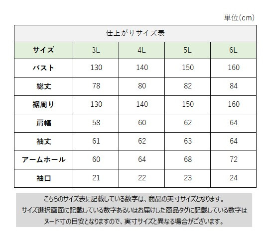 サイズチャート