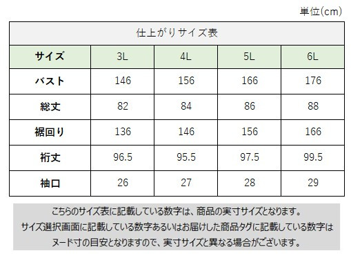 サイズチャート