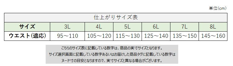 サイズチャート