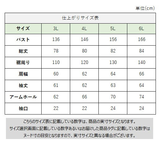 サイズチャート