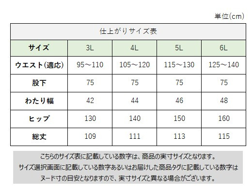 サイズチャート