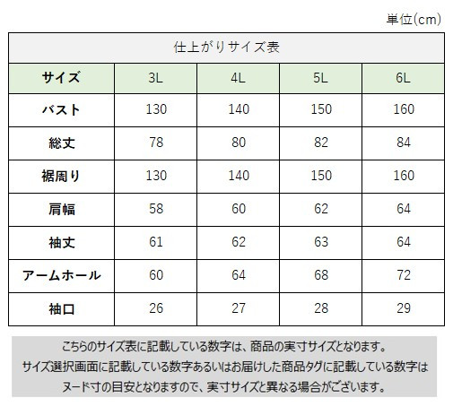 サイズチャート