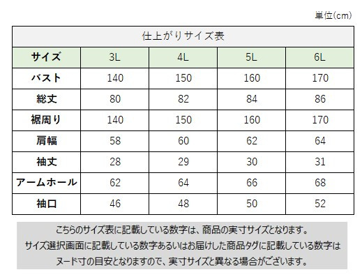 サイズチャート