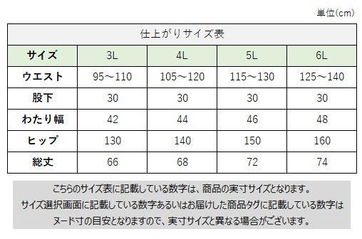 サイズチャート