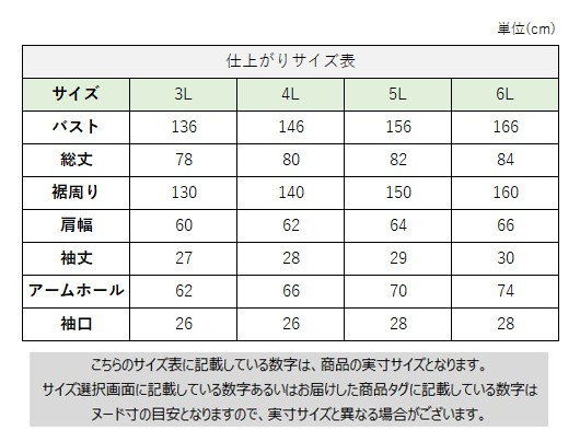 サイズチャート