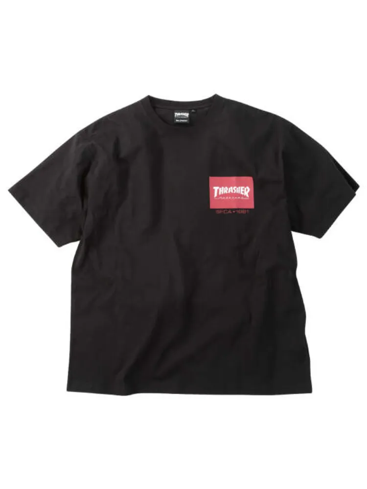 ブラック 【THRASHER(スラッシャー)】半袖TシャツA ＊カタログ商品