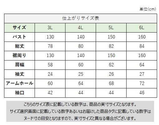 サイズチャート