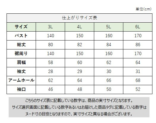 サイズチャート